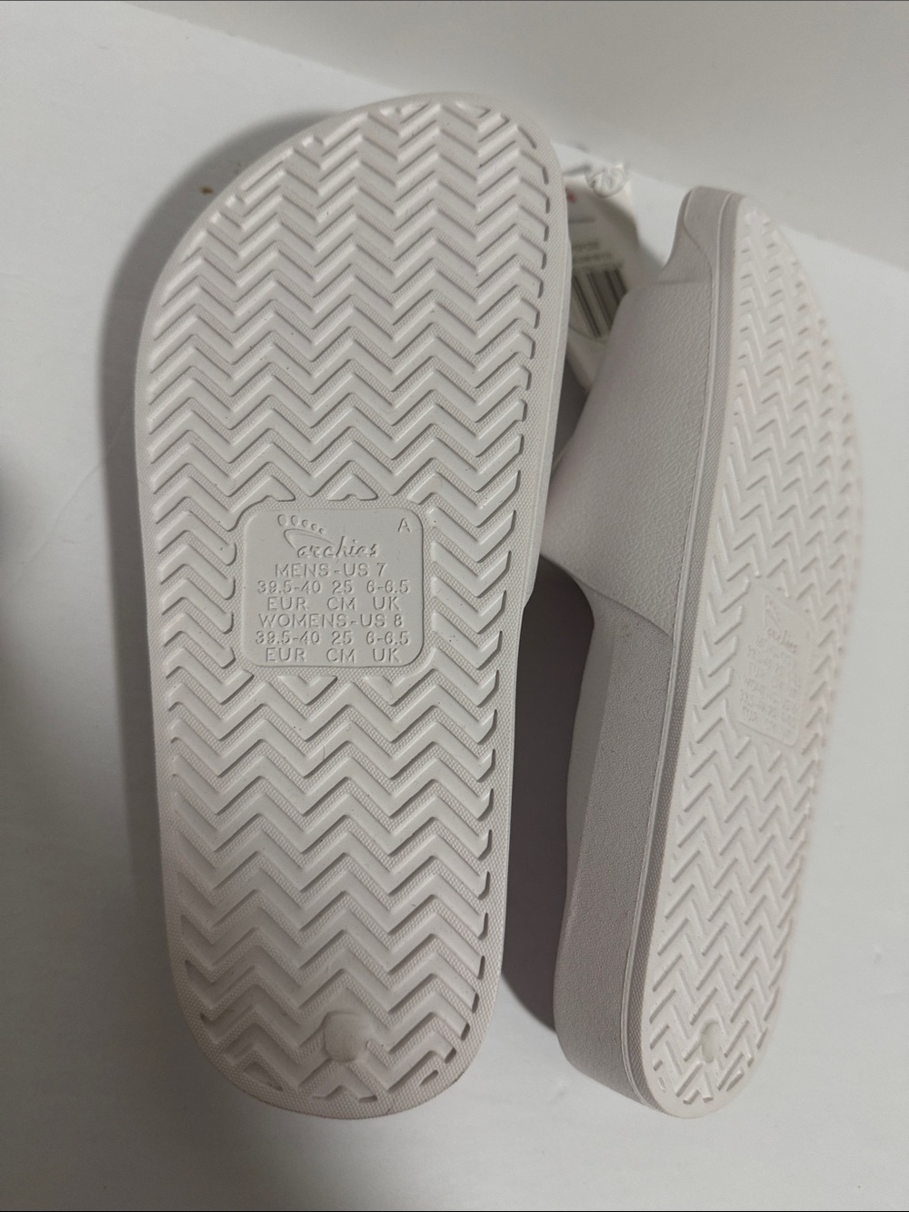 Archie’s Slide Sandals White Women’s Size 8 - Picture 5 of 6